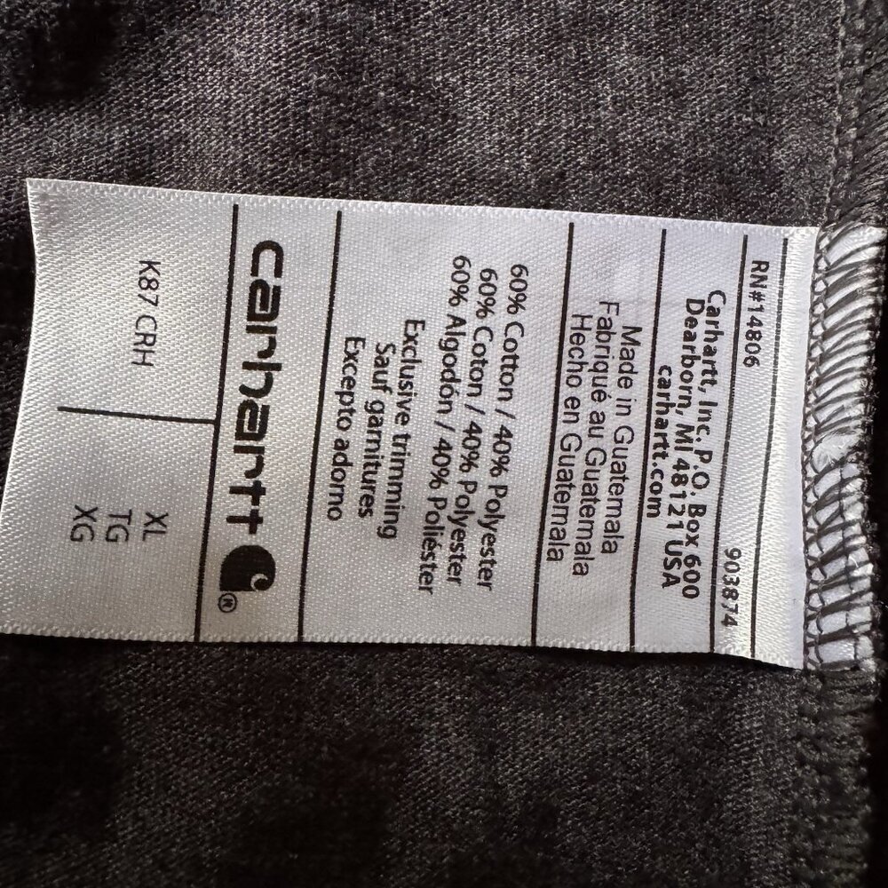 Carhartt T-Shirt Men's XL Dark Gray Loose Fit Short Sleeve Pocket tee - Picture 5 of 6